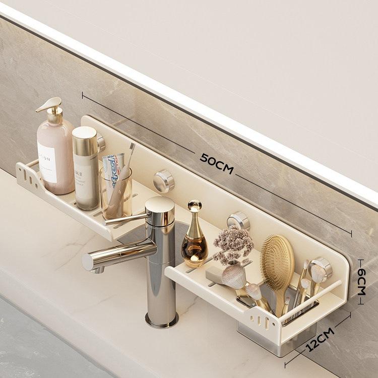 Saugnapf Badezimmer-Aufbewahrungsregal Ohne Bohren Wandmontage-Organizer Für Waschbecken Armatur Spiegel Vorderseite Toilette Badezimmer-Platzhalter