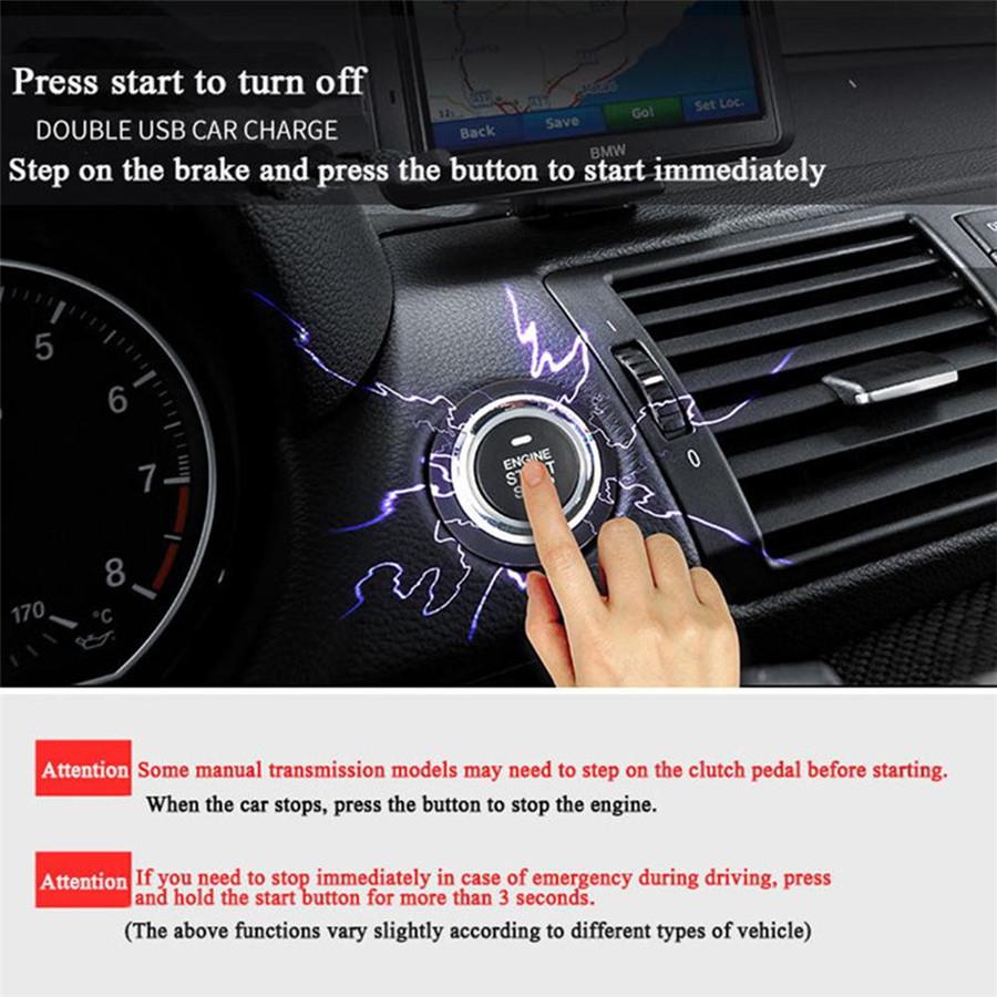 12V Car SUV Keyless Entry Push Button Alarm System Remote Engine Start Stop Kit
