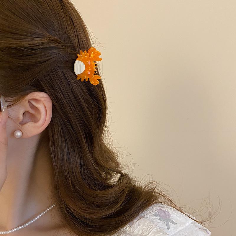 1 urocza kreskówkowa muszelka, krab, konik morski, ośmiornica, wieloryb, delfin, spinka do włosów w kształcie pazura rozgwiazdy, słodka i mała spinka do włosów do grzywki