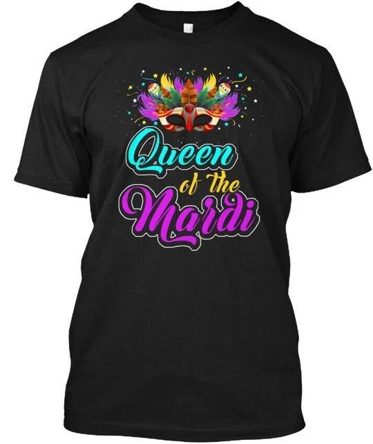 

Queen Of Mardi Gras Mask Party T shirt Made in the USA Size S to 5XL L