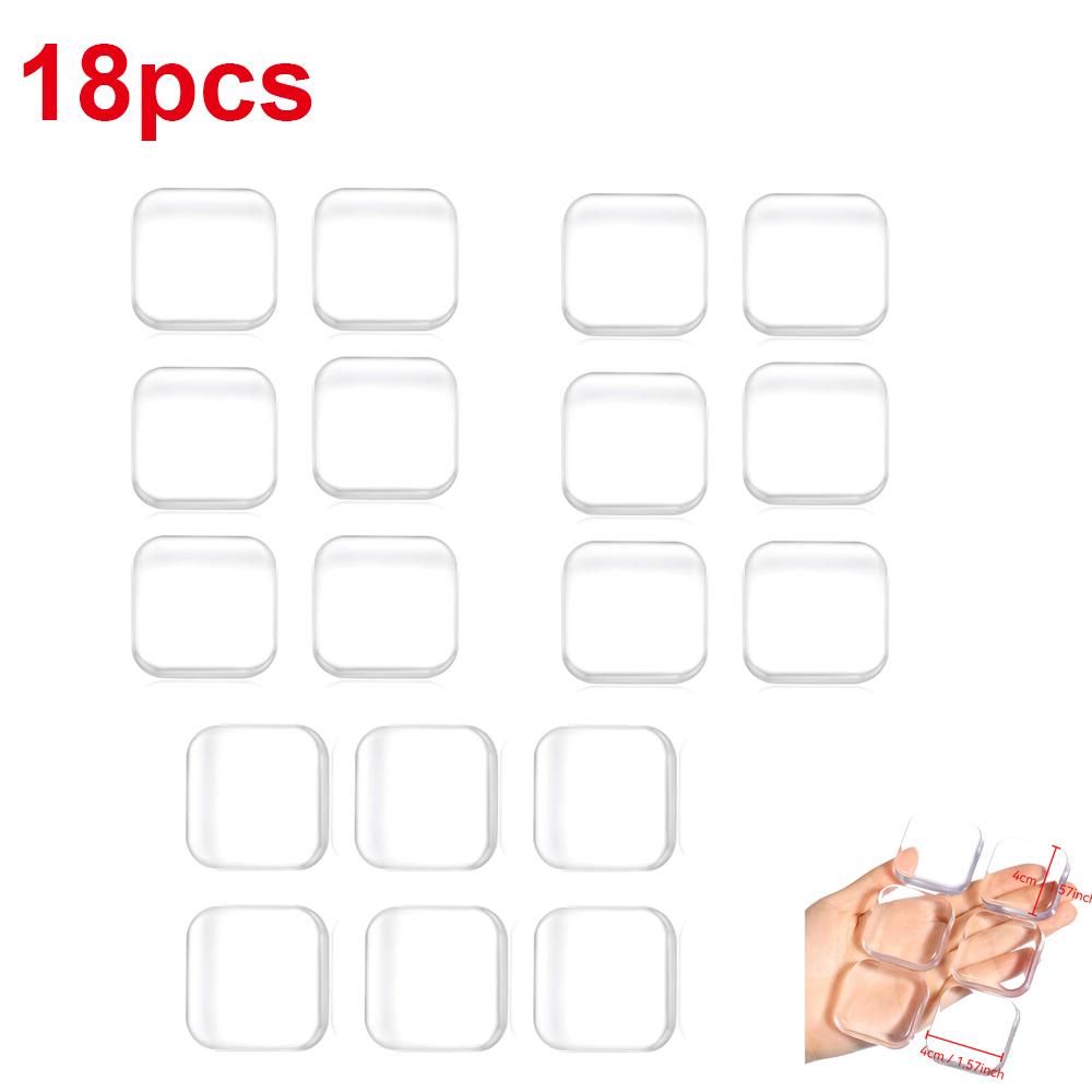 Xiaomi 6-24Pcs Door Wall Protector Pads Washable Self Adhesive Transparent Door Stopper Reusable Soft Round Shock Absorbent Gel