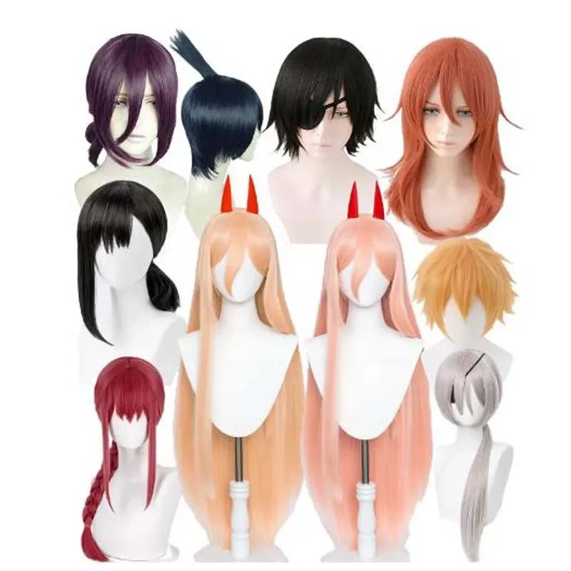 Chainsaw Man Cosplay Wigs Reze Angel Devil Quanxi Makima Power Hayakawa Aki Denji Heat Resistant Hair Anime Synthetic Wigs