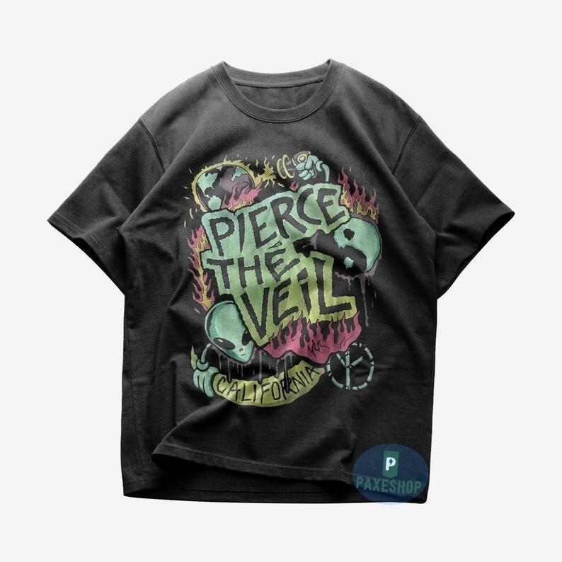 

Pierce the Veil Tshirt Rock Music Shirt Emergency Contact Collide With The S Unisex T-Shirt S