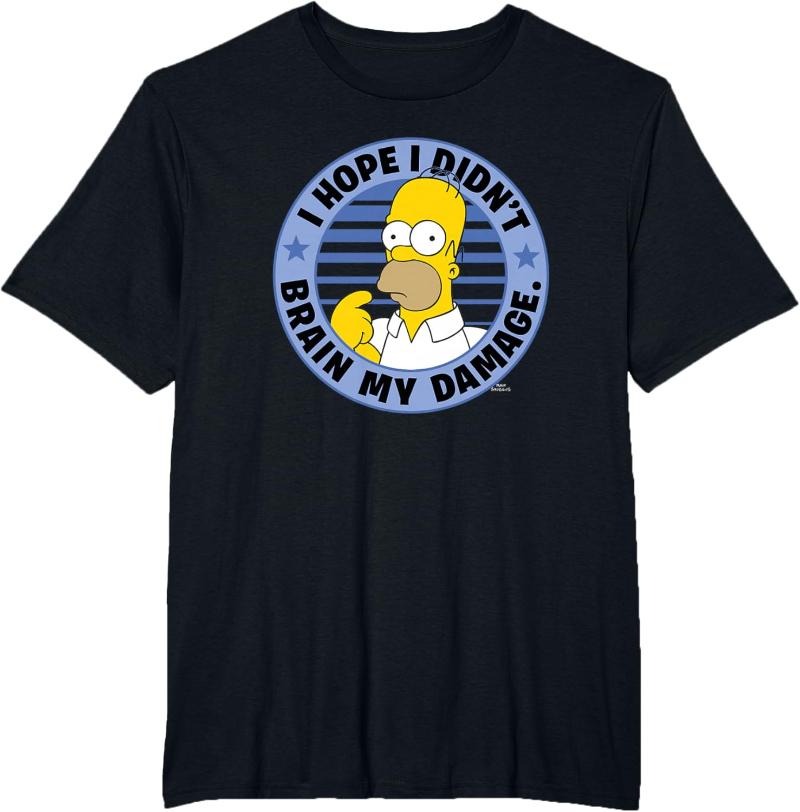 The Simpsons Homer I Hope I Didn t Brain My Damage T-Shirt T-Shirt Soft Stretchy Fabric S разноцветный