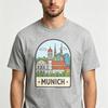 München Skyline Grafik T-Shirt für Unisex Unisex GerUnisexy Reise Souvenir T-Shirt