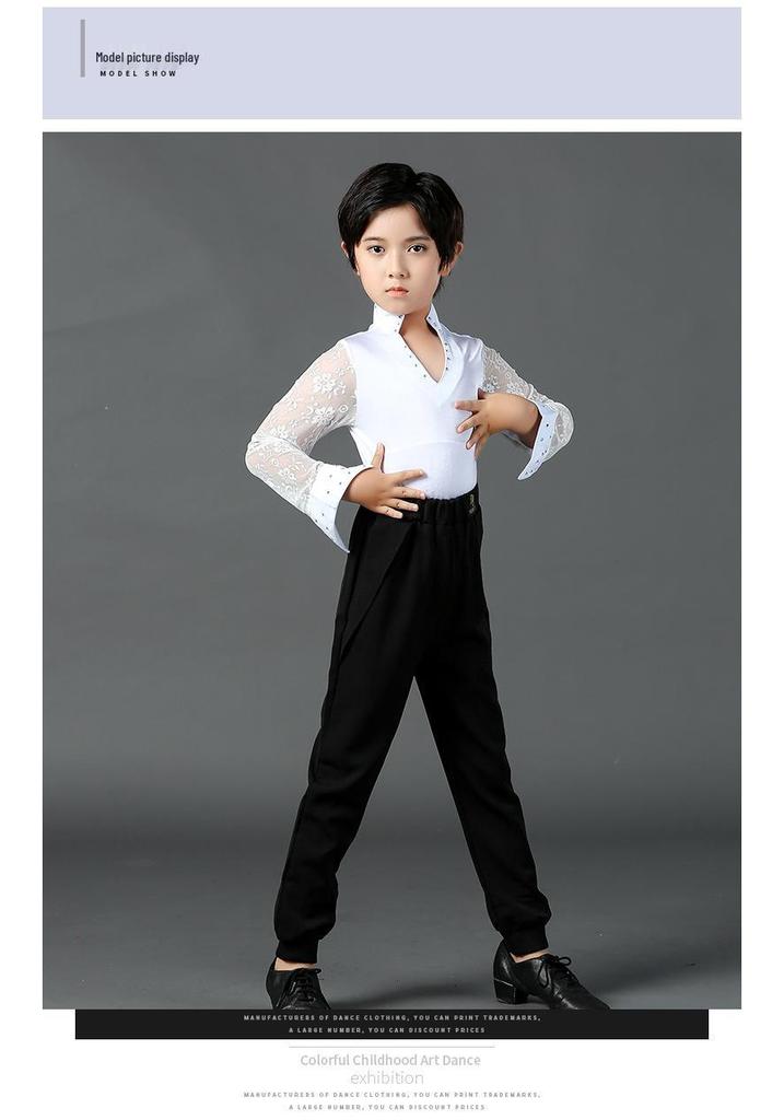 Children's Autumn Ballroom Dance Outfits: Boys' Latin Competition Costumes, Adult Sizes Available.