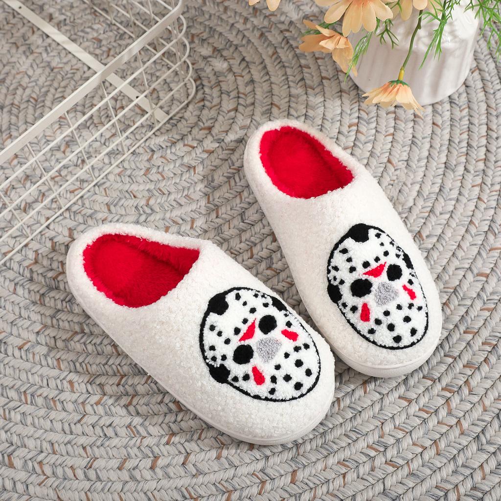 Fashion Comemore Slippers for Women Autumn and Winter Home Halloween Indoor Non-slip Cotton Slipper Padded Warm Soft Sole Slides Shoes