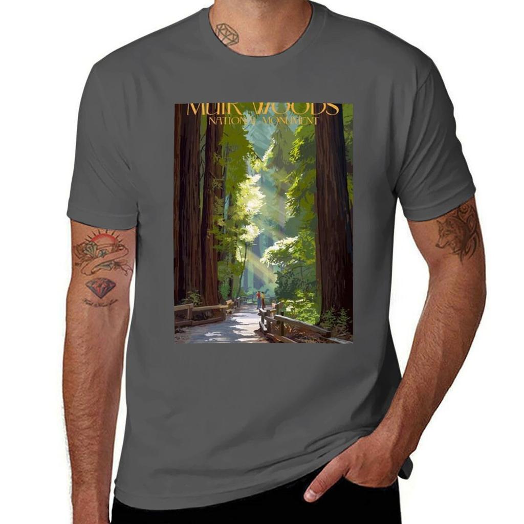 Muir Woods National Monuunisext Tshirt Casual Light Summer Short Sleeve Top