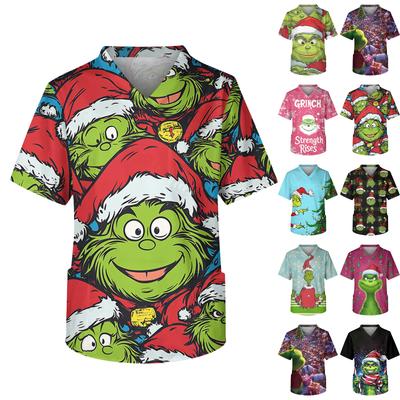 Men's Casual Short-Sleeved V-Neck Printed Front Pocket Top