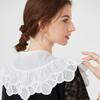 Adjutable Bowknots Fake Collar Lace Floral False Collar for Women Shirt Detachable Collar Clothing Shoulder Wraps