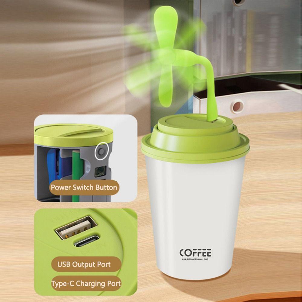 Portable Children's Stationery Set Coffee Cup Shape Learning Storage Cup for School