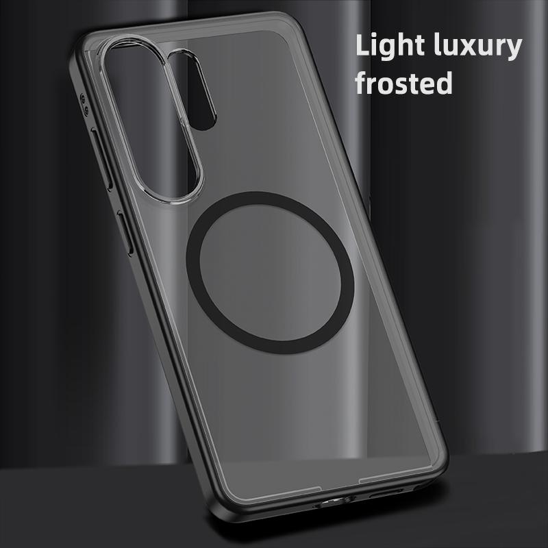 Translucent Shockproof Phone Case For Samsung Galaxy S26 Ultra Edge S25 FE Magnetic Wireless Charging TPU Plastic Back Cover