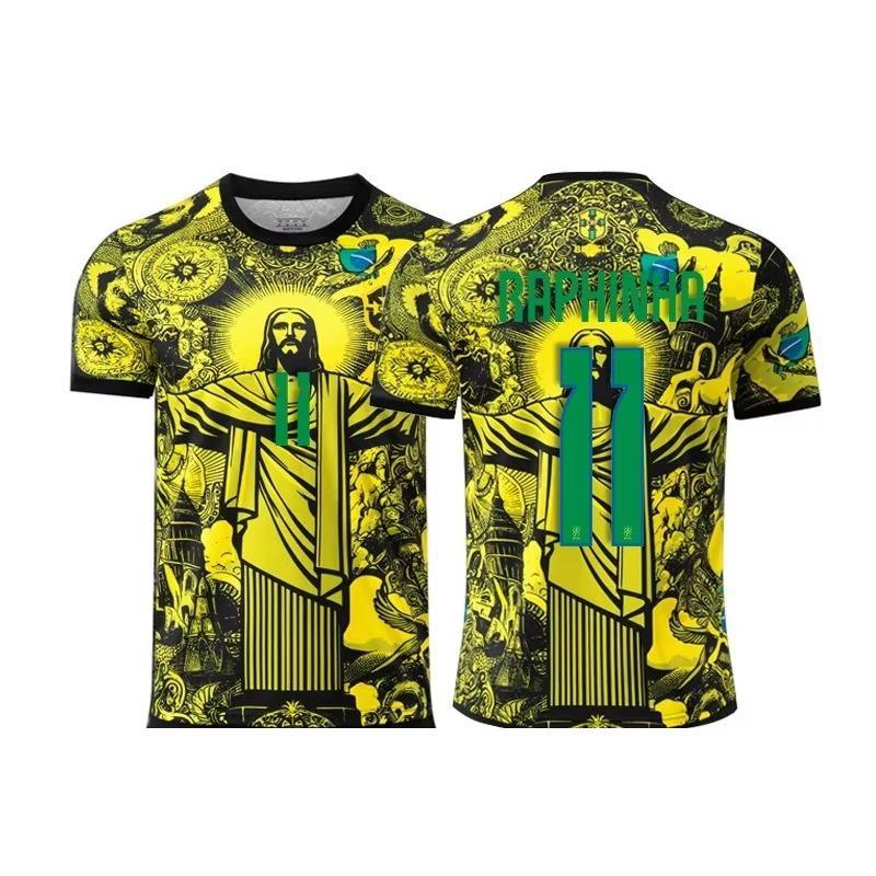 Football Training T-Shirt Special Edition Brazilian Jesus Redeemer 3D Print Sports Short Sleeve 2025new