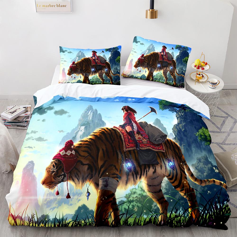 Beast Lion Bedding Set Single Twin Full Queen King Size Animal Bed Set Aldult Kid Bedroom Duvetcover Sets 3D Print 030