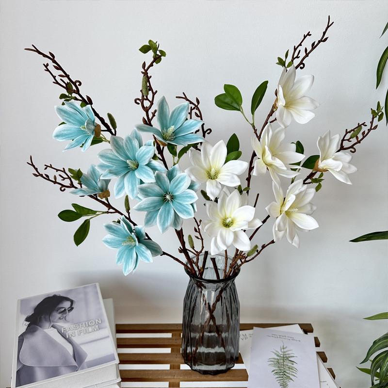 Plants Simulated Magnolia Wedding Hotel Restaurant Decoration Ornament Desktop