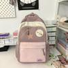 School bag junior high school girls high value niche high school students lightweight cute girl contrasting color backpack