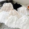 Ballet Style Mini Lace Skirts Balletcore Butt Curtain Fashion White Lace Fart Curtain Girl