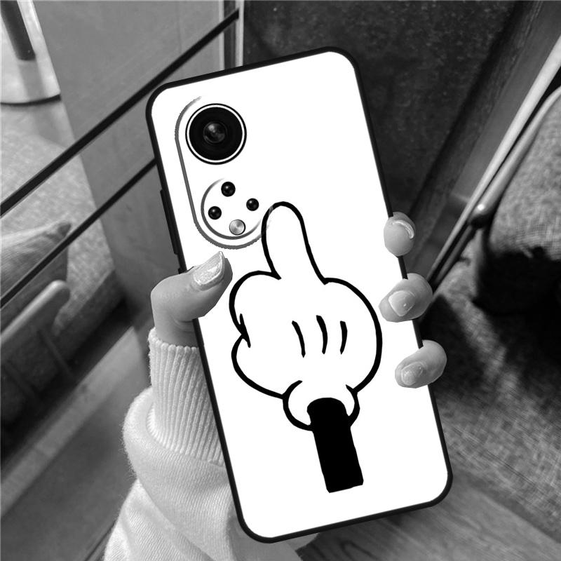 Cartoon Middle Finger Case For Honor Magic 5 Pro 50 70 90 Lite X6 X7 X8 X9 8X 9X Honor X7a X6a X8a X9a X9b Cover