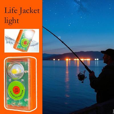 Life Jacket Strobe Light Positioning Life Jacket Strobe Seawater Lighting Safety Protection Accessories Boating Equipment for