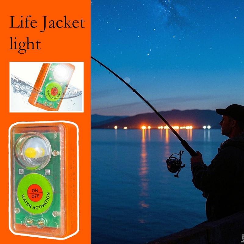 Life Jacket Strobe Light Positioning Life Jacket Strobe Seawater Lighting Safety Protection Accessories Boating Equipment for CN