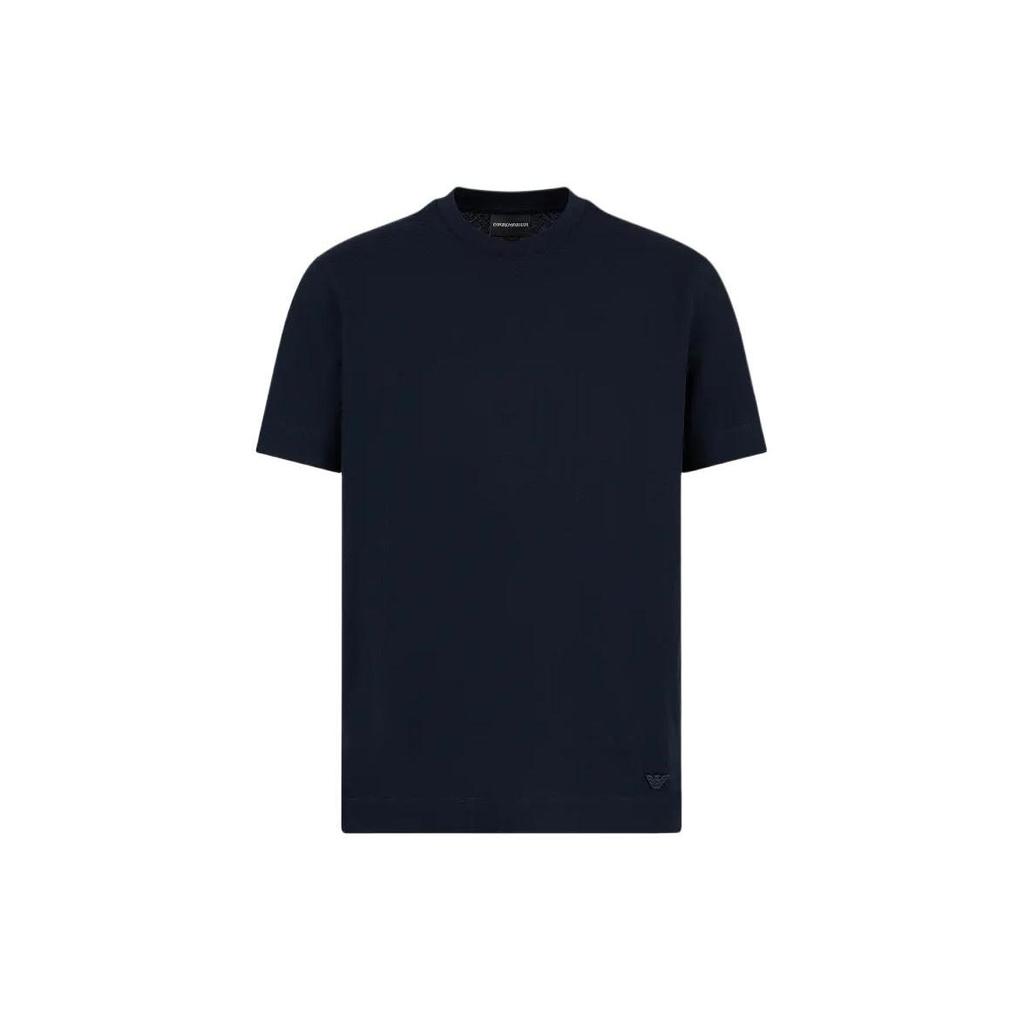 EMPORIO ARMANI Logo embroidered Cotton T shirt 3D1TC7-1JGYZ-F998