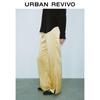 UR 2025 Spring Women's Textured Wide-Leg Pants