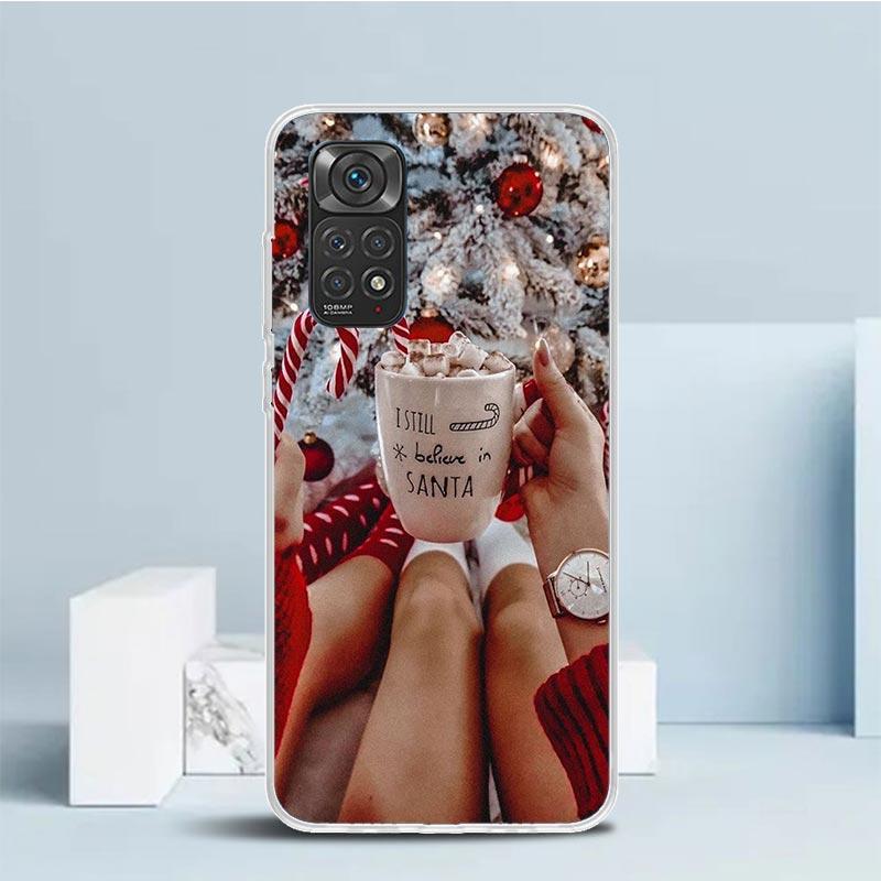 Winter Coffee Christmas Phone Case For Xiaomi Redmi Note 15 14 14S 13 12S 12 Pro Plus 11S 11 11T 11E 10S 10 + Soft TPU Back Cove
