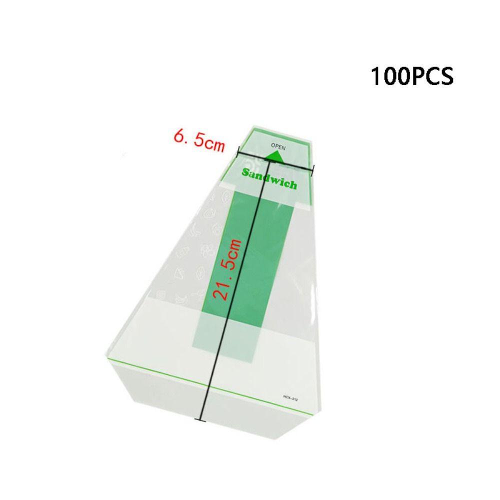 100pcs Plastic Bread Bags Transparent Sandwich Wrappers  Birthday Party