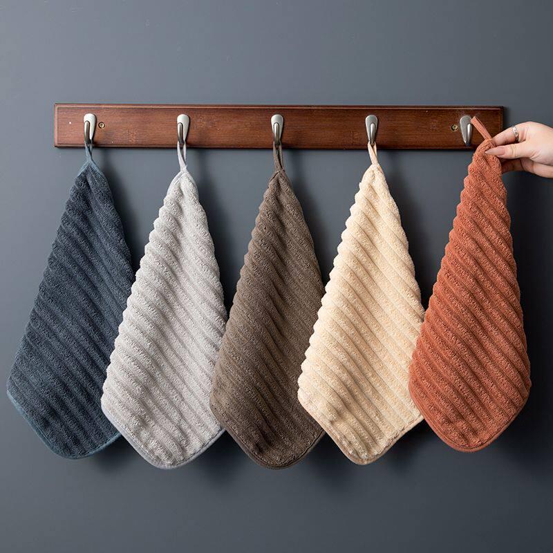 Soft Absorbent Hand Towel - Cute, Hangable Square Towel for Men, Women, and Children; Ideal for Kitchen & Bathroom