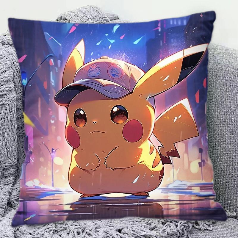 1 Stück niedlicher Pikachu Kissenbezug cooler Pikachu Kissenbezug Raumdekoration Kissenbezug Sofakissenbezug Heimdekoration