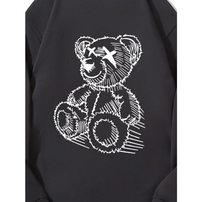 Осенняя одежда Sitting Bear с длинными рукавами из чистого хлопка, новый мужской и женский топ, весенний внутренний слой, базовая рубашка, футболка с круглым вырезом и длинными рукавами