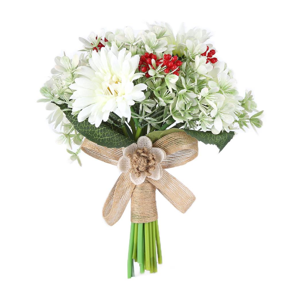 Buquê de noiva artificial para casamento, noiva segurando flores, decoração para cerimônia de casamento, aniversário, P