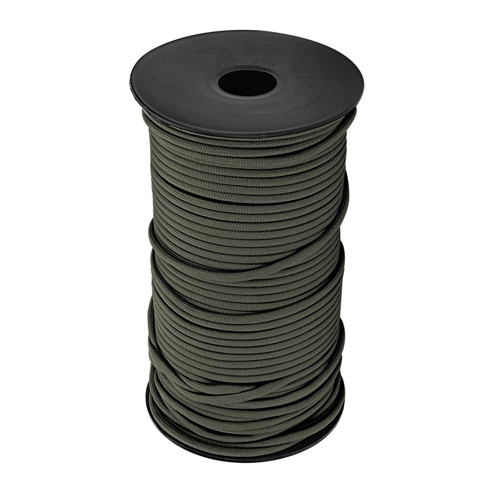 100m 9 Strands 4mm Heavy Duty Parachute Cord Lanyard String Cloth Line Camp Rope (Black)