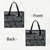 Cracked Texture Tote Bag Fashion Large Capacity Casual Shoulder Bag for Daily Use