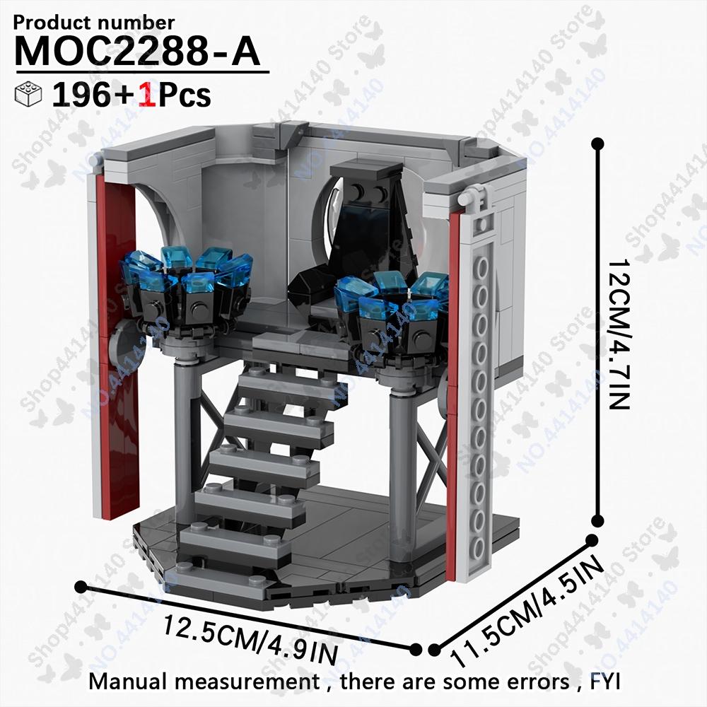 MOOXI Space Wars Movie Throne Military Conference Room Scenario Model Building Block DIY Diorama Bricks For Kids Montessori Toys