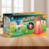 Kids Ring Toss Glowing Cones Set Outdoor Soccer Agility Training Equipment for Toddlers 6-Pack Blue Orange
