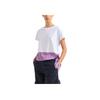 Emporio Armani Loose Fit Round Neck Printed Chiffon Spliced Short Sleeve Drop Shoulder T-Shirt Women tops White EW001524-AF12597-F0027