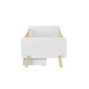 Lit d'enfant - MUVOE - 90x190 - Bois massif - 2 tiroirs - Blanc