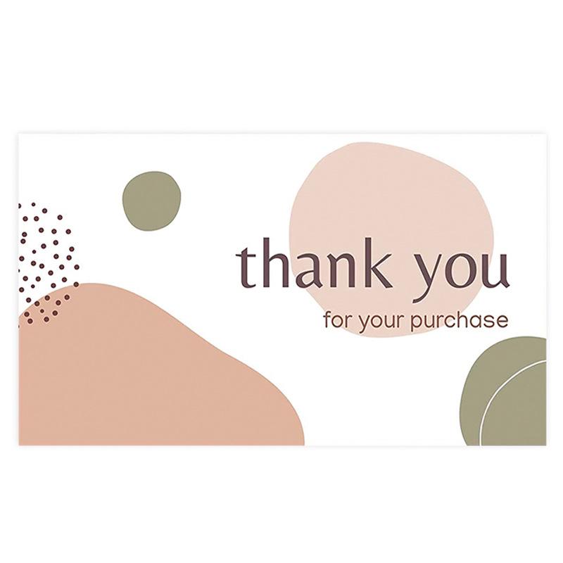 Pink 'Thank You' Cards - 50 Sheets/Pack for Gift Boxes, Decorations, and Postcards