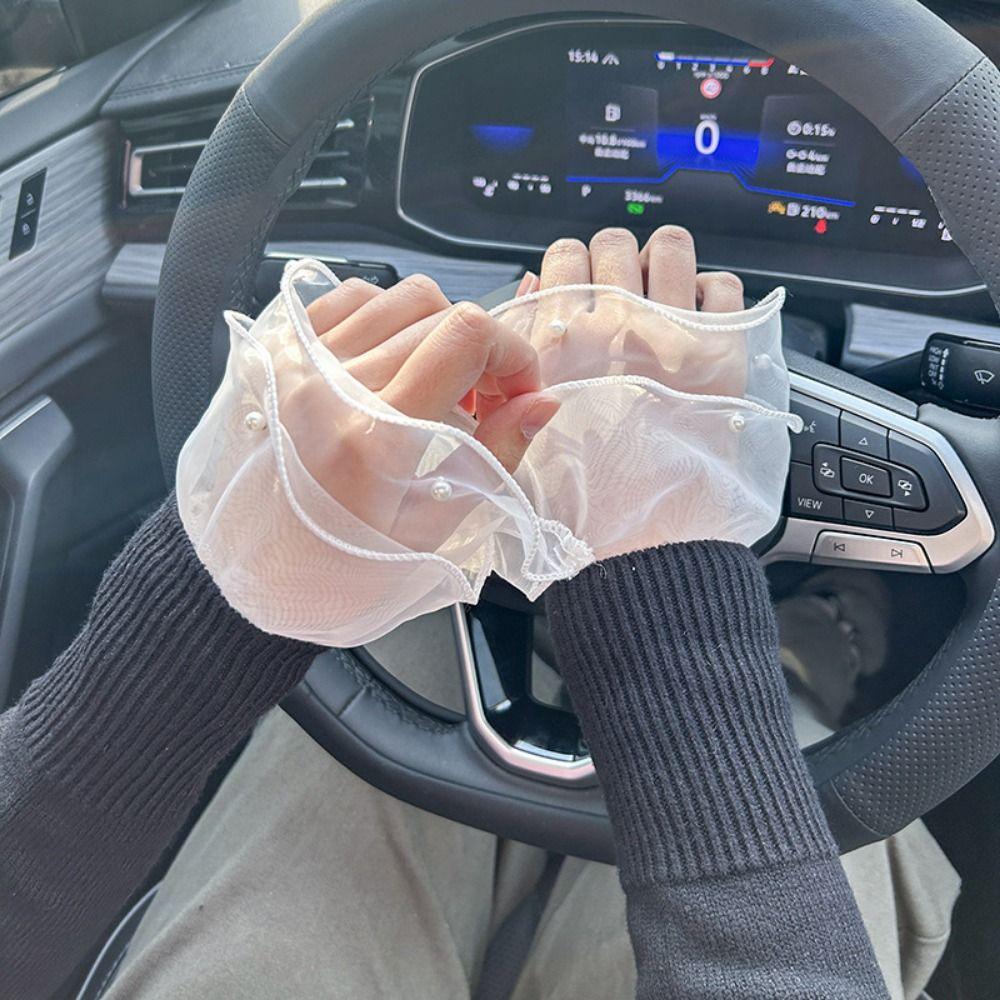 Detachable Elastic Sleeve Cuffs Double Layer Horn Cuffs Decoration  Clothing Accessory