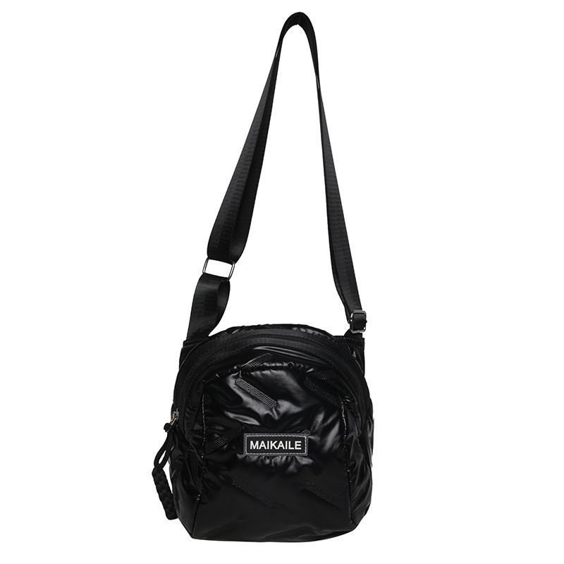 Pu Material Small Oval Crossbody Bag With Zipper For Casual Daily Use