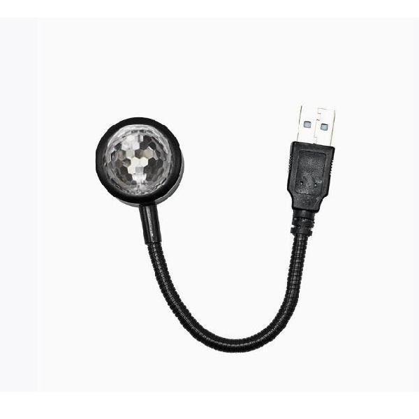 1pc Car USB Led Starry Sky Top Atmosphere Light Starry Sky Magic Colorful Lights Party Acoustic Control Lamp Gift Not Glaring CN Dome Lights 6