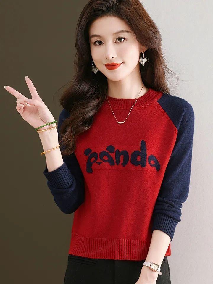 Sweater for Women Autumn Winter  Pullover Warm Knitted Stretchy Long Sleeve Oversize Jumper Tops