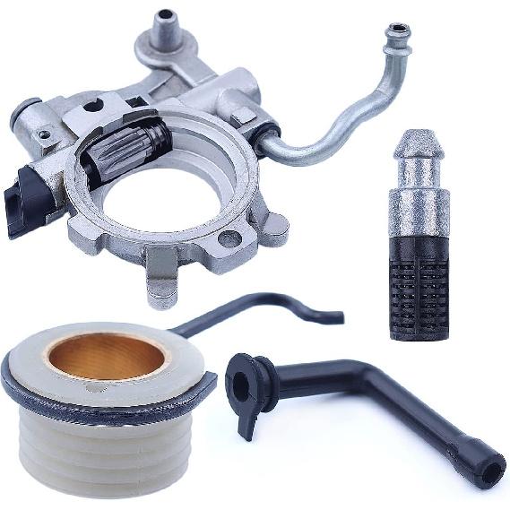 Oil Pump Oiler Worm Gear Oil Line Kit For Stihl 044 MS440 MS 440