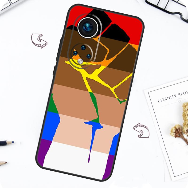 Rainbow Gay LGBT Finger Case For Honor Magic 7 Pro 5 6 Lite Honor 200 Pro 50 70 90 X8b X9a X8a X8 X9 X9c X9b Cover
