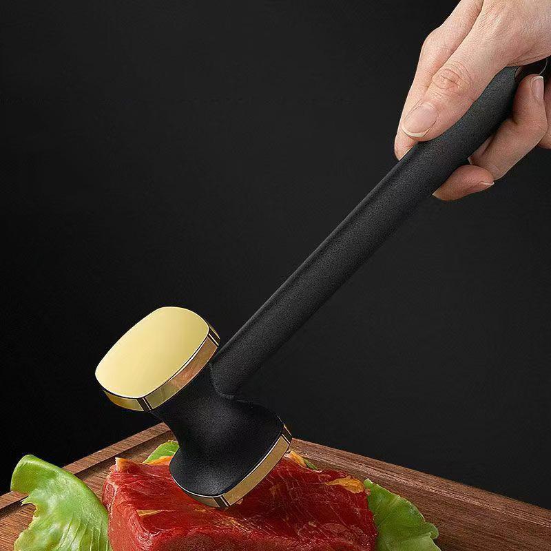Heavy-Duty Kitchen Meat Mallet With Rubber Handle And Alloy Hammer Head For Easy Pounding And Tenderizing Of Meat