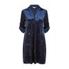 Womens/Ladies Crushed Velvet Roll Sleeve Tunic Dress