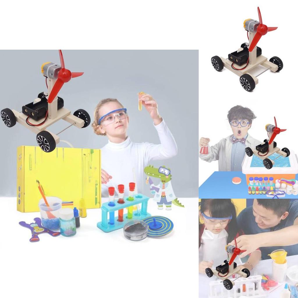 Science Diy Air-powered Car Educational Wood Model For Stem Education