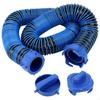 Flexible Drain Hose with End Closures PressureResistant Corrugated HeavyDuty