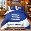 BIRMINGHAM CITY Football Pattern Bedding 3Pcs Set Custom Name, Bed Sheet And Pillowcases For Home Bedroom